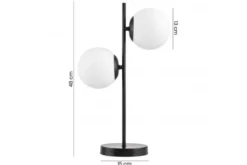 Arrediorg LAMPADA DA TAVOLO MODERNA NERA TESO W2