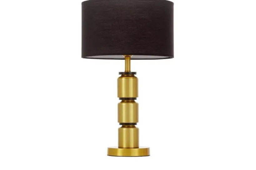 Arrediorg Lampada da tavolo nera e ottone moderna ELIOT