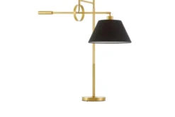 Arrediorg LAMPADA DA TAVOLO TURINA IN OTTONE E NERO