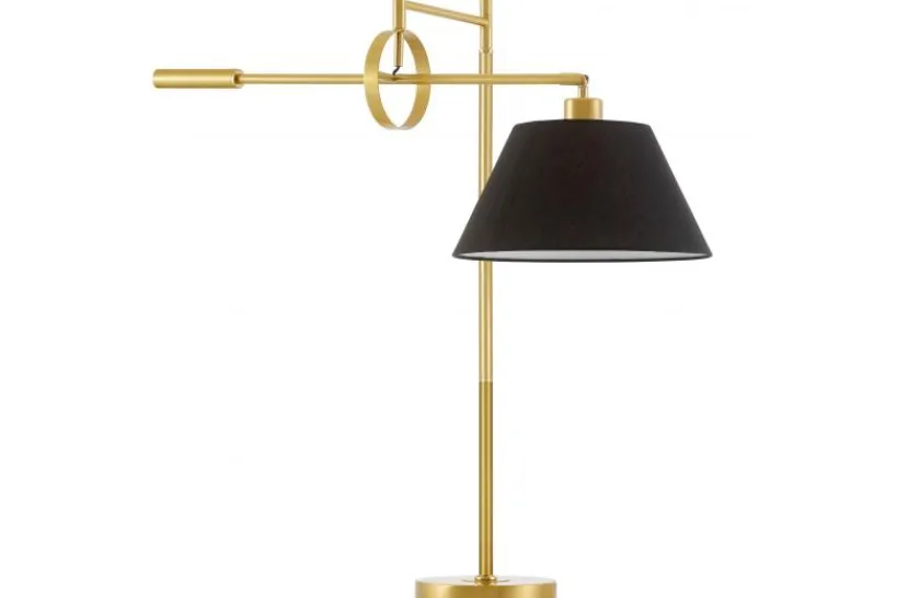 Arrediorg LAMPADA DA TAVOLO TURINA IN OTTONE E NERO