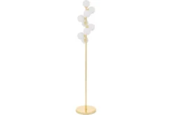 Arrediorg Lampada da terra con bocce bianche oro PETRICA W9