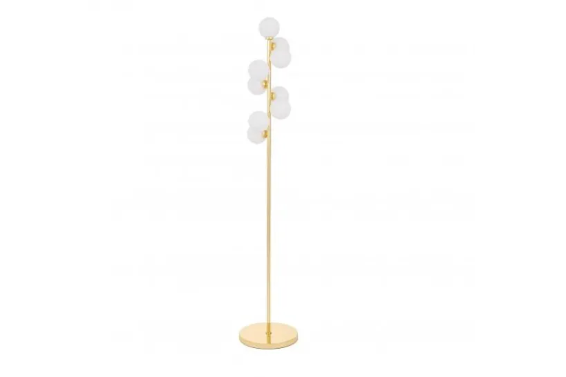 Arrediorg Lampada da terra con bocce bianche oro PETRICA W9