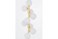 Arrediorg Lampada da terra con bocce bianche oro PETRICA W9