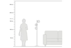 Arrediorg Lampada da terra di design moderno FREDICA W3 Oro caldo