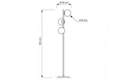 Arrediorg Lampada da terra di design moderno FREDICA W3 Oro caldo