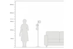 Arrediorg Lampada da terra di design moderno FREDICA W3 Ottone
