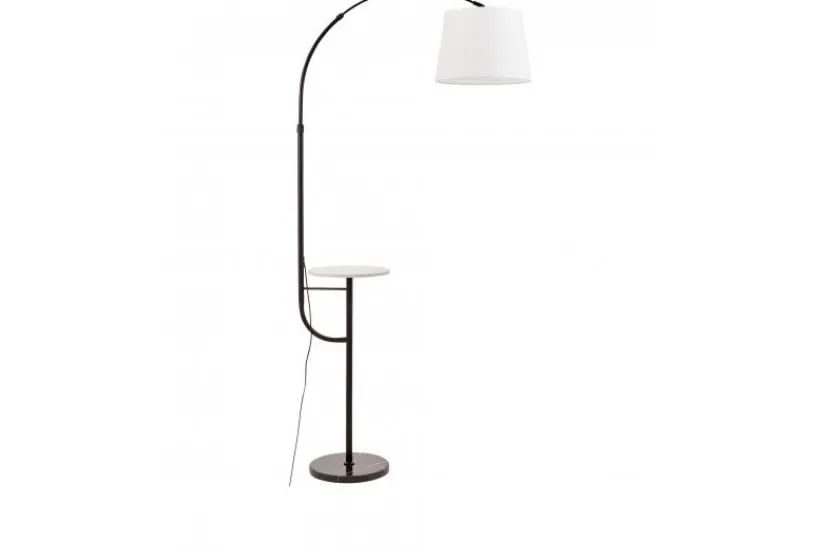 Arrediorg LAMPADA DA TERRA IN BIANCO E MADEO