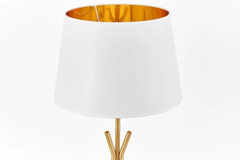 Arrediorg LAMPADA DA TERRA IN MERINO BIANCO E