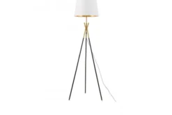 Arrediorg LAMPADA DA TERRA IN MERINO BIANCO E