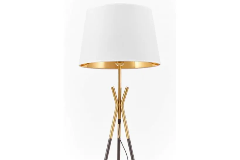 Arrediorg LAMPADA DA TERRA IN MERINO BIANCO E