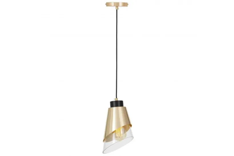 Arrediorg Lampada moderna a sospensione doppio paralume vetro FABRO W1