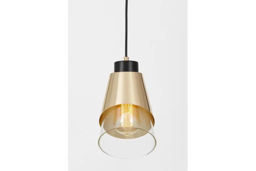 Arrediorg Lampada moderna a sospensione doppio paralume vetro FABRO W1