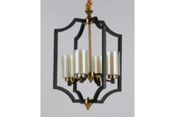 Arrediorg Lampadari gabbia di metallo e ottone VIGATTO W4