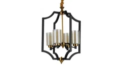 Arrediorg Lampadari gabbia di metallo e ottone VIGATTO W4