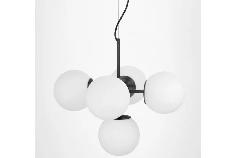 Arrediorg Lampadario a bocce bianche 5 luci STELVIO W5