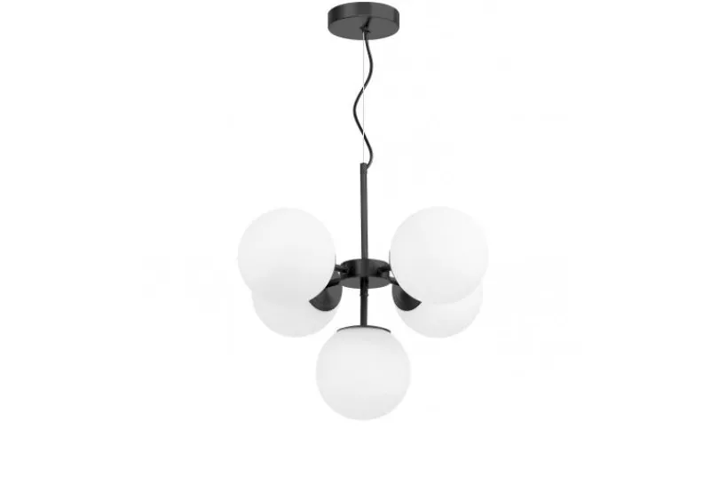 Arrediorg Lampadario a bocce bianche 5 luci STELVIO W5