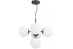 Arrediorg Lampadario a bocce bianche 5 luci STELVIO W5