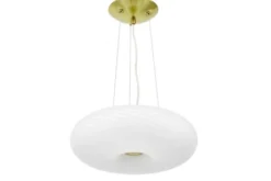 Arrediorg Lampadario ad anello oro e vetro MONARTE D38