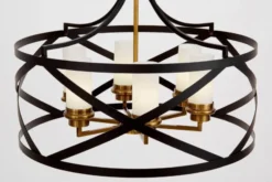 Arrediorg Lampadario a gabbia e ottone vintage ASTILA W6