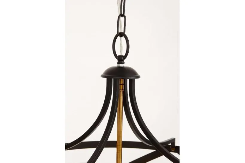 Arrediorg Lampadario a gabbia e ottone vintage ASTILA W6