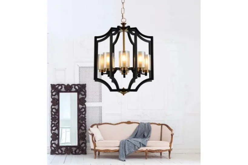 Arrediorg Lampadario a e ottone VIGATTO W8