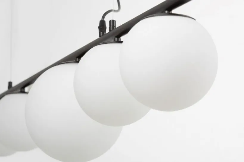 Arrediorg Lampadario a palle e metallo nero BARISTICA W5
