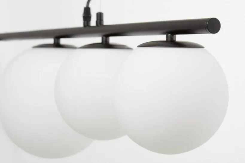 Arrediorg Lampadario a palle e metallo nero BARISTICA W5