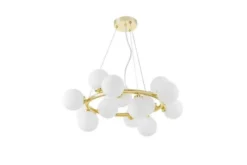 Arrediorg Lampadario a sfera circolare oro MARSIADA W15
