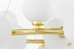 Arrediorg Lampadario a sfera circolare oro MARSIADA W15