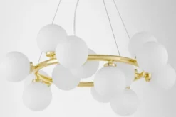 Arrediorg Lampadario a sfera circolare oro MARSIADA W15