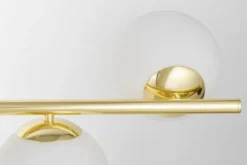 Arrediorg Lampadario a sfera con barra oro FREDICA W7