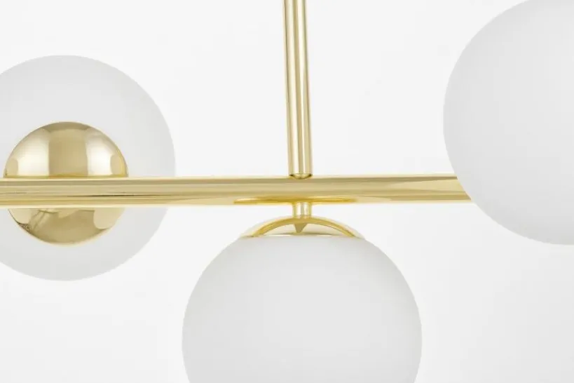 Arrediorg Lampadario a sfera con barra oro FREDICA W7