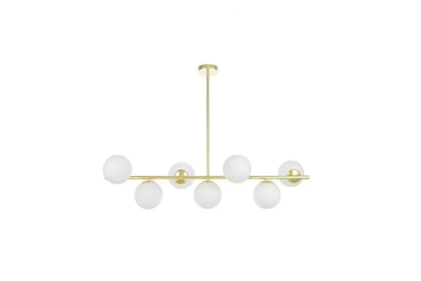 Arrediorg Lampadario a sfera con barra oro FREDICA W7