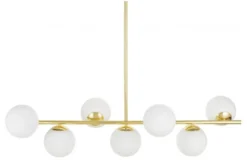 Arrediorg Lampadario a sfera con barra oro FREDICA W7