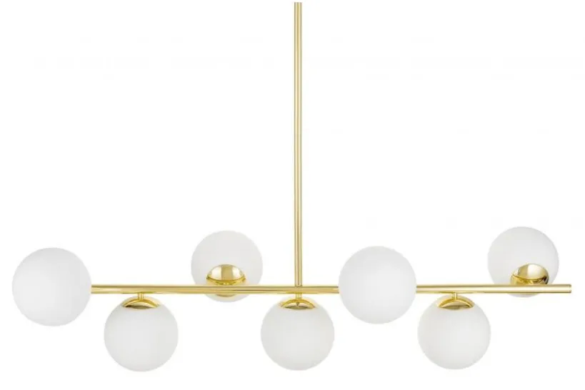 Arrediorg Lampadario a sfera con barra oro FREDICA W7