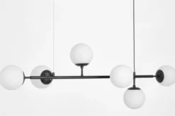 Arrediorg Lampadario a sfera in vetro bianco CEREDO W6
