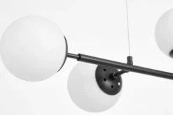 Arrediorg Lampadario a sfera in vetro bianco CEREDO W6