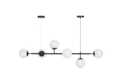 Arrediorg Lampadario a sfera in vetro bianco CEREDO W6