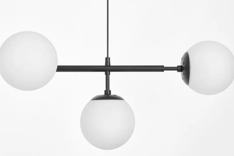 Arrediorg Lampadario a sfera in vetro bianco CEREDO W6