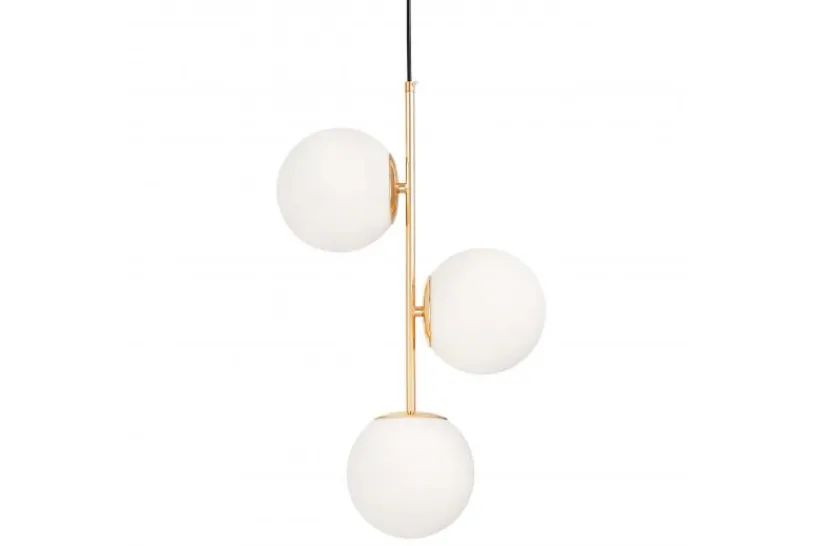 Arrediorg Lampadario a sfera 3 luci oro caldo STELVIO W3