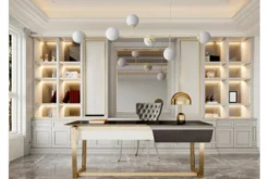 Arrediorg Lampadario a sfera oro con 2 attacchi a soffitto FINO W6