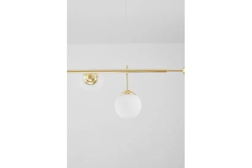 Arrediorg Lampadario a sfera oro con 2 attacchi a soffitto FINO W6