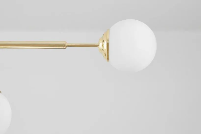 Arrediorg Lampadario a sfera oro con 2 attacchi a soffitto FINO W6