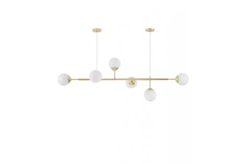 Arrediorg Lampadario a sfera oro con 2 attacchi a soffitto FINO W6