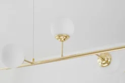 Arrediorg Lampadario a sfera oro con 2 attacchi a soffitto FINO W6
