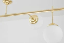 Arrediorg Lampadario a sfera oro con 2 attacchi a soffitto FINO W6