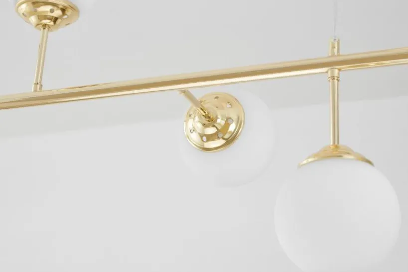 Arrediorg Lampadario a sfera oro con 2 attacchi a soffitto FINO W6