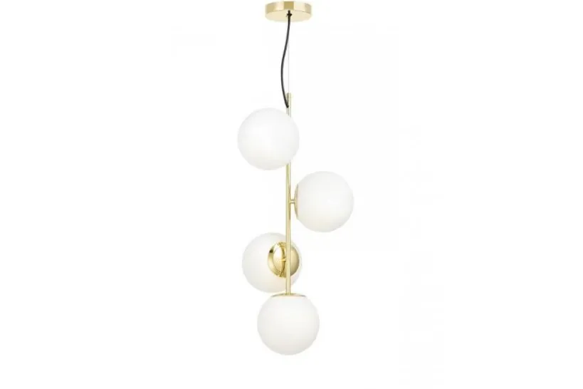 Arrediorg Lampadario a 4 sfere dorato STELVIO W4