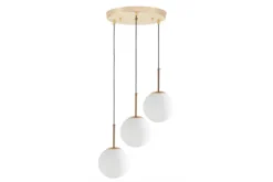 Arrediorg Lampadario a sospensione a sfera 3 punti luce oro caldo FREDICA W3