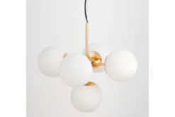 Arrediorg Lampadario a sospensione a sfera 5 luci oro caldo STELVIO W5